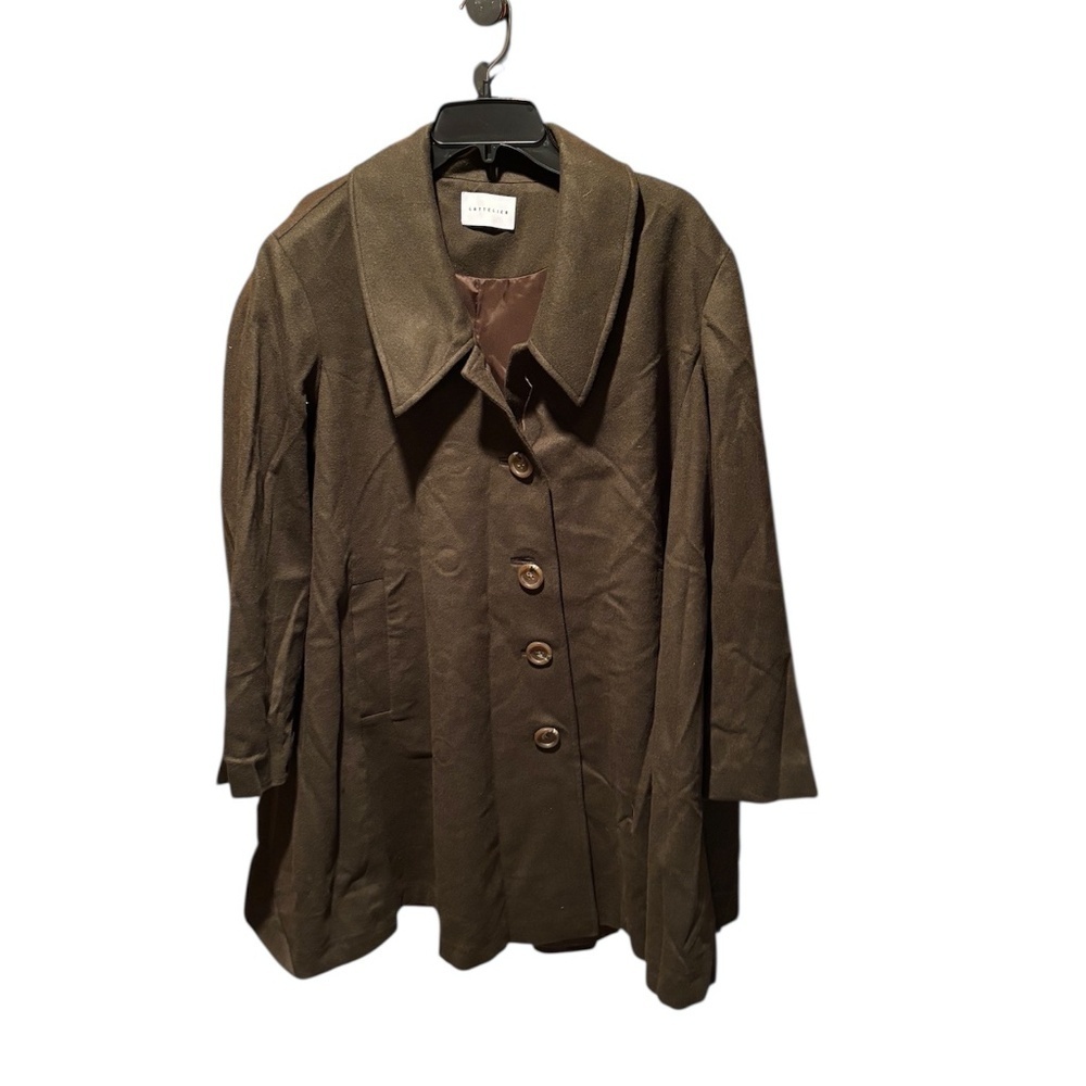 Lattelier Women's Wool Cashmere Cape Shape Coat Medium NWT